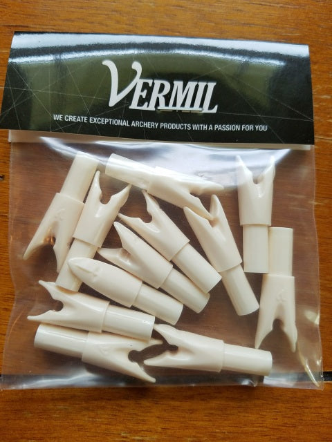 One Dozen Vermil 'V' Nocks