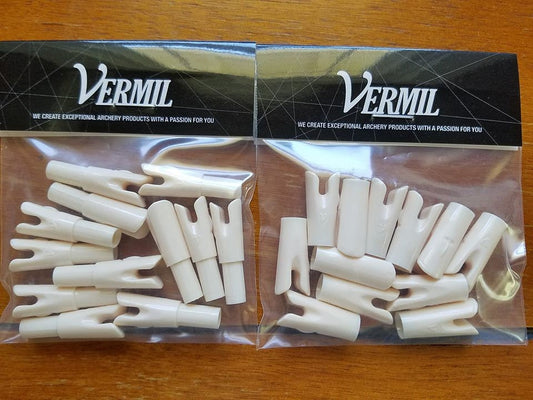 One Dozen Vermil 'M' Nocks